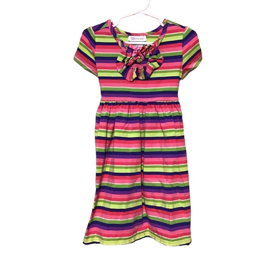 Bonnie Jean Striped Tie Back Summer Dress 5